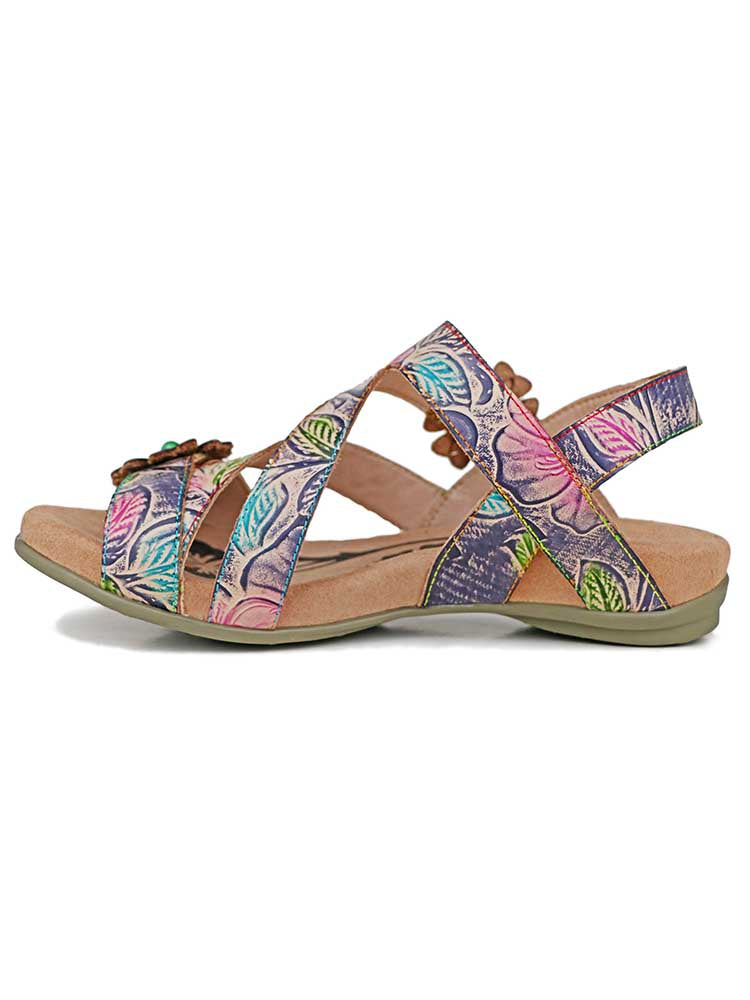 Soleil Boho Leather Sandals – product view 3