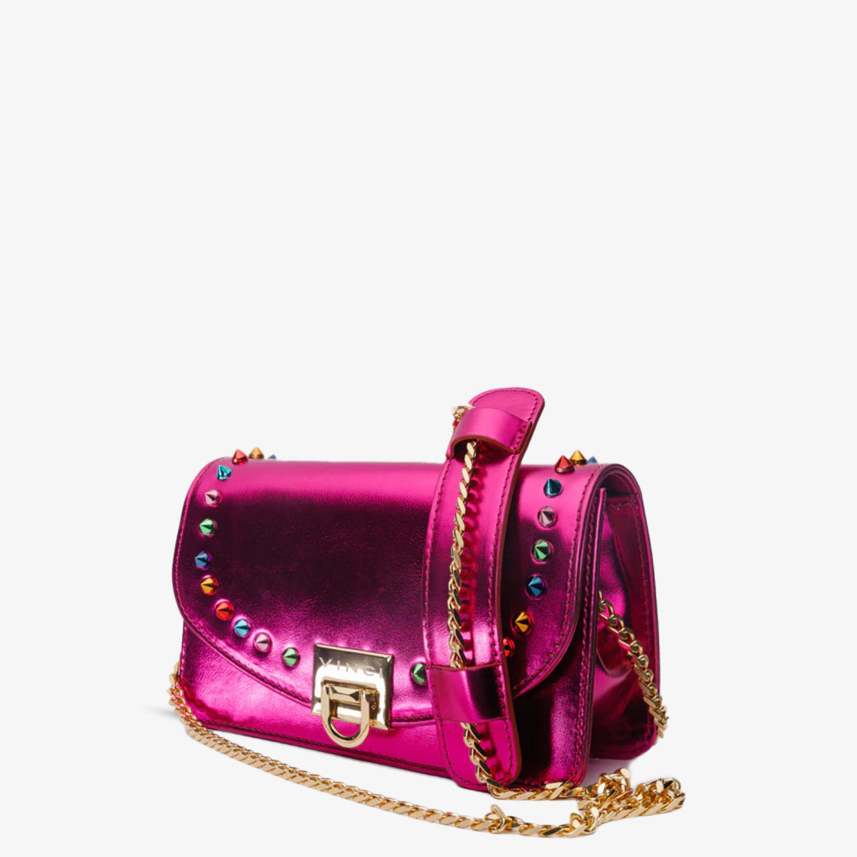 Vinci Leather The Caris Fuchsia Leather Handbag – product view 1