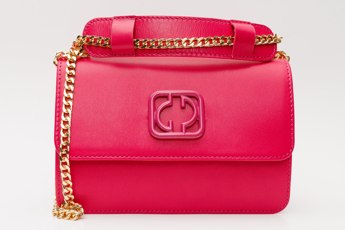 Vinci Leather The Maneadero Fuchsia Leather Handbag – product view 6