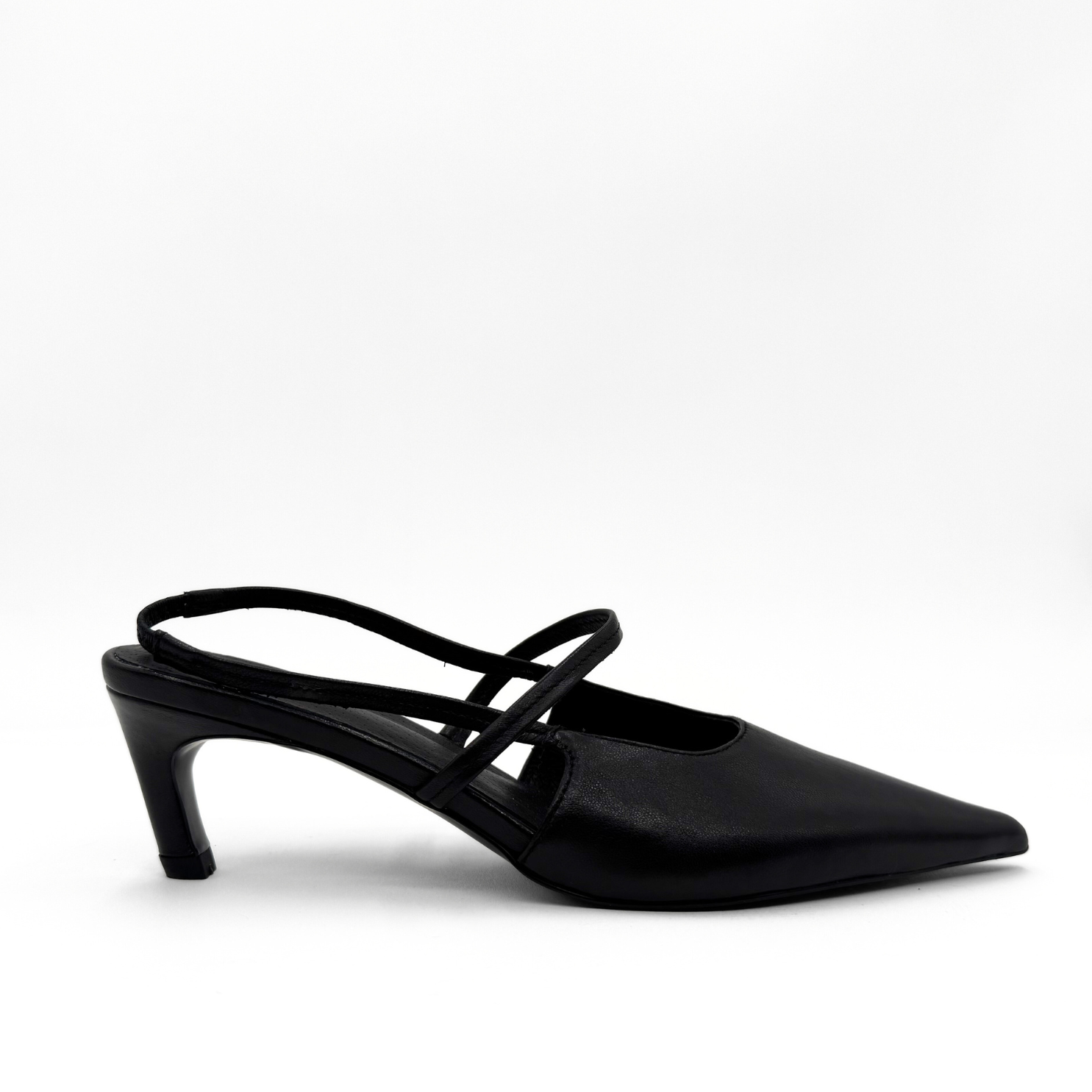 Connie Slingback Leather Heels