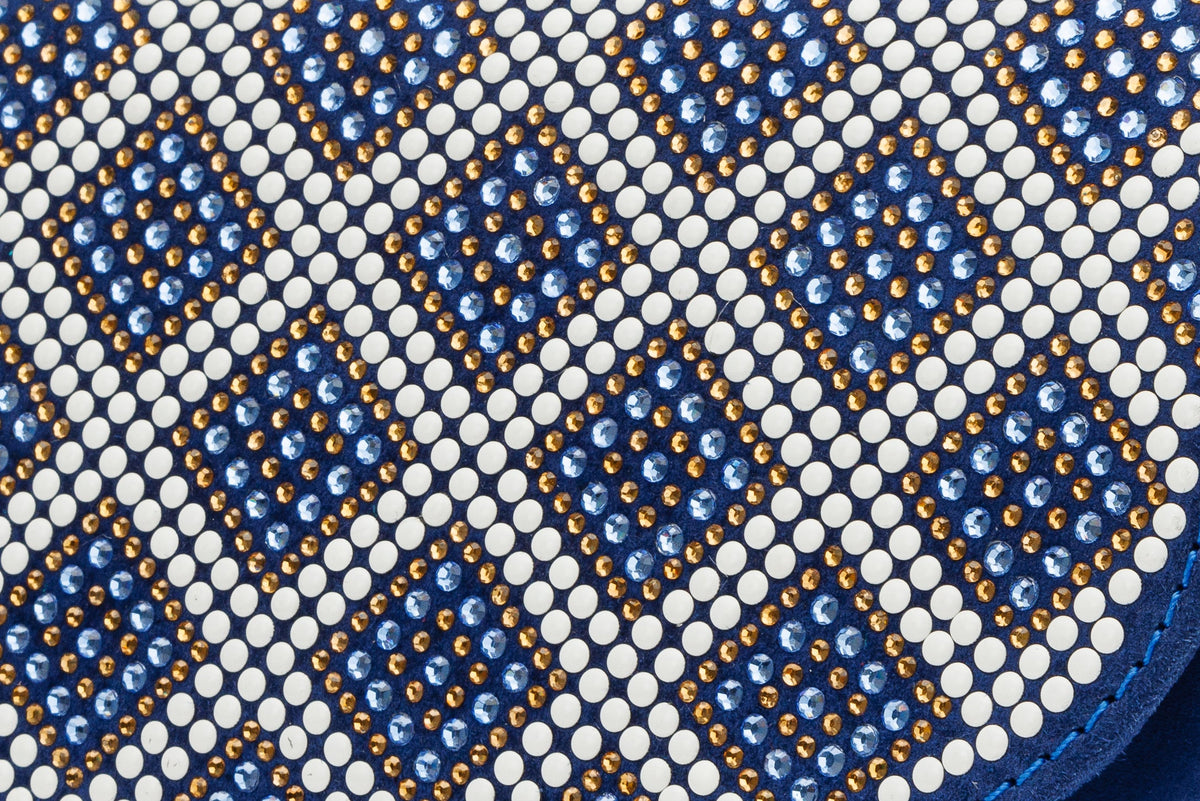 Vinci Leather The Nampula Sax Blue Glitter Leather Handbag – product view 5