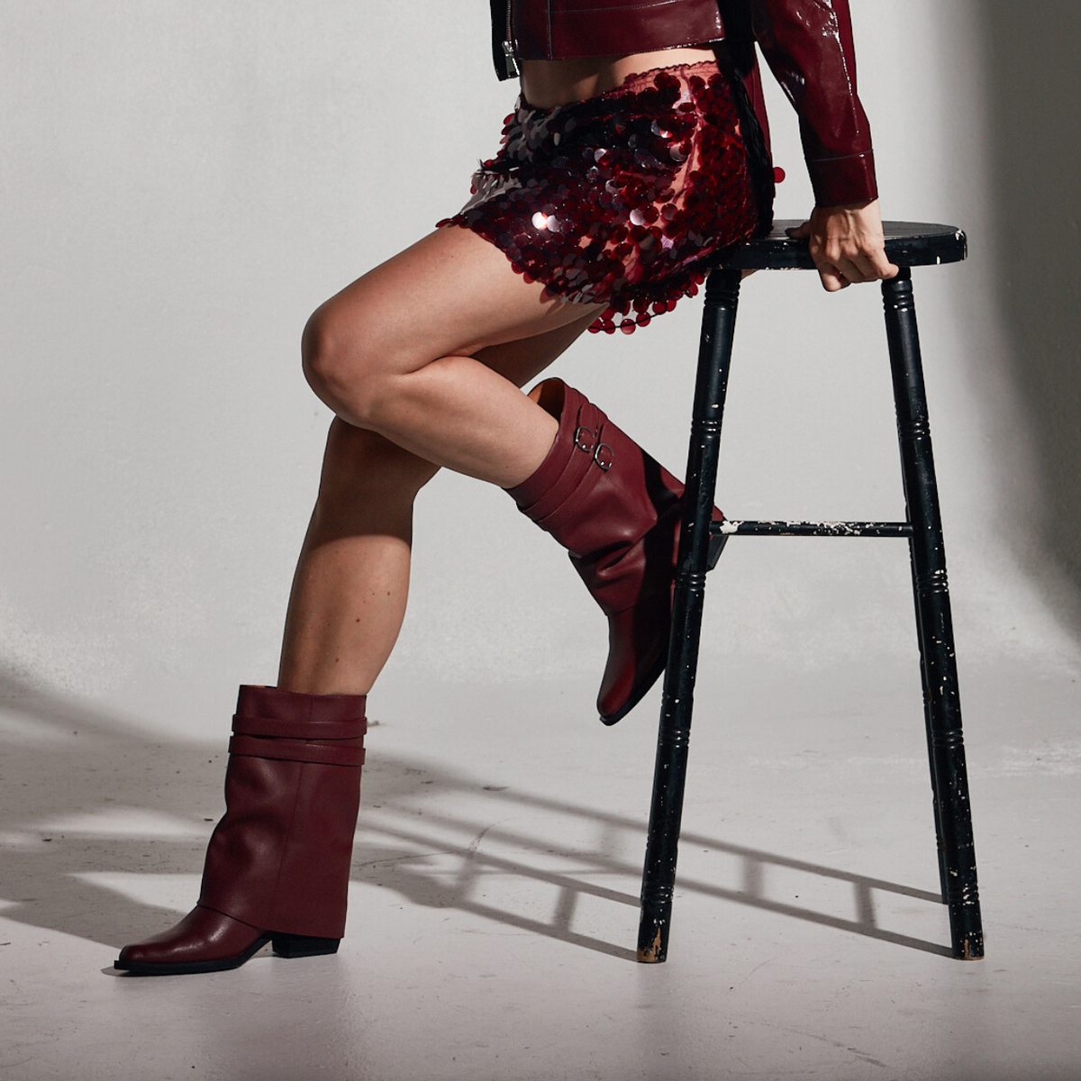 Alma Foldover Leather Boots