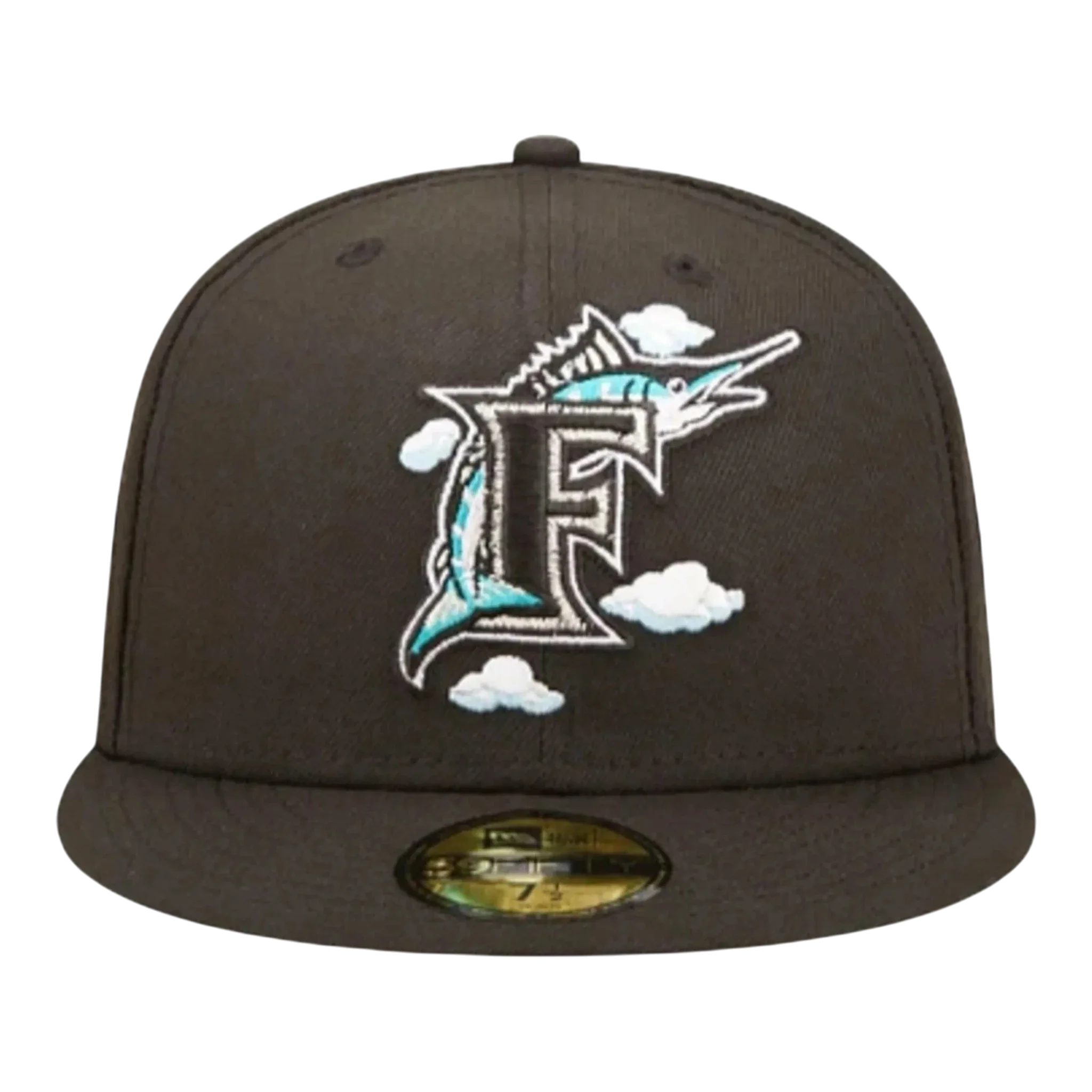 New Era 59Fifty MLB Florida Marlins Comic Cloud Fitted Hat Black