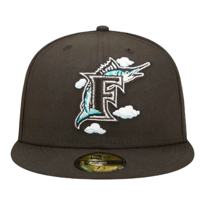 New Era 59Fifty MLB Florida Marlins Comic Cloud Fitted Hat Black