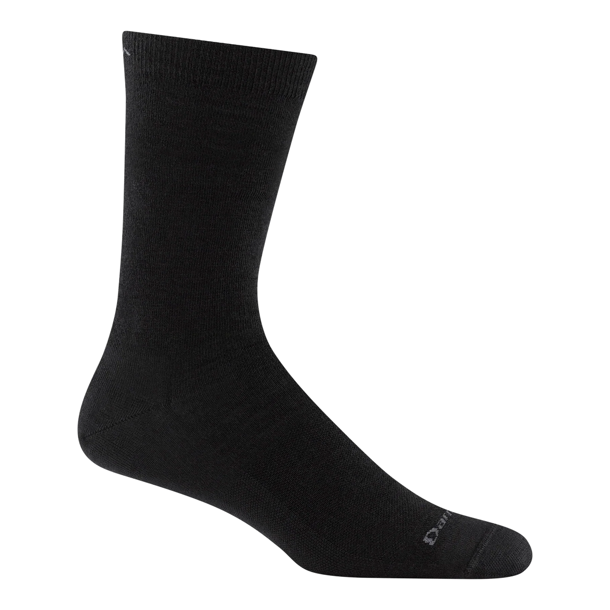 Darn Tough Solid Crew Lightweight Lifestyle Mens Socks — Solid Black