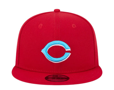 New Era Cincinnati Reds Father's Day 2024 9FIFTY Men's Snapback Hat — Red/Blue
