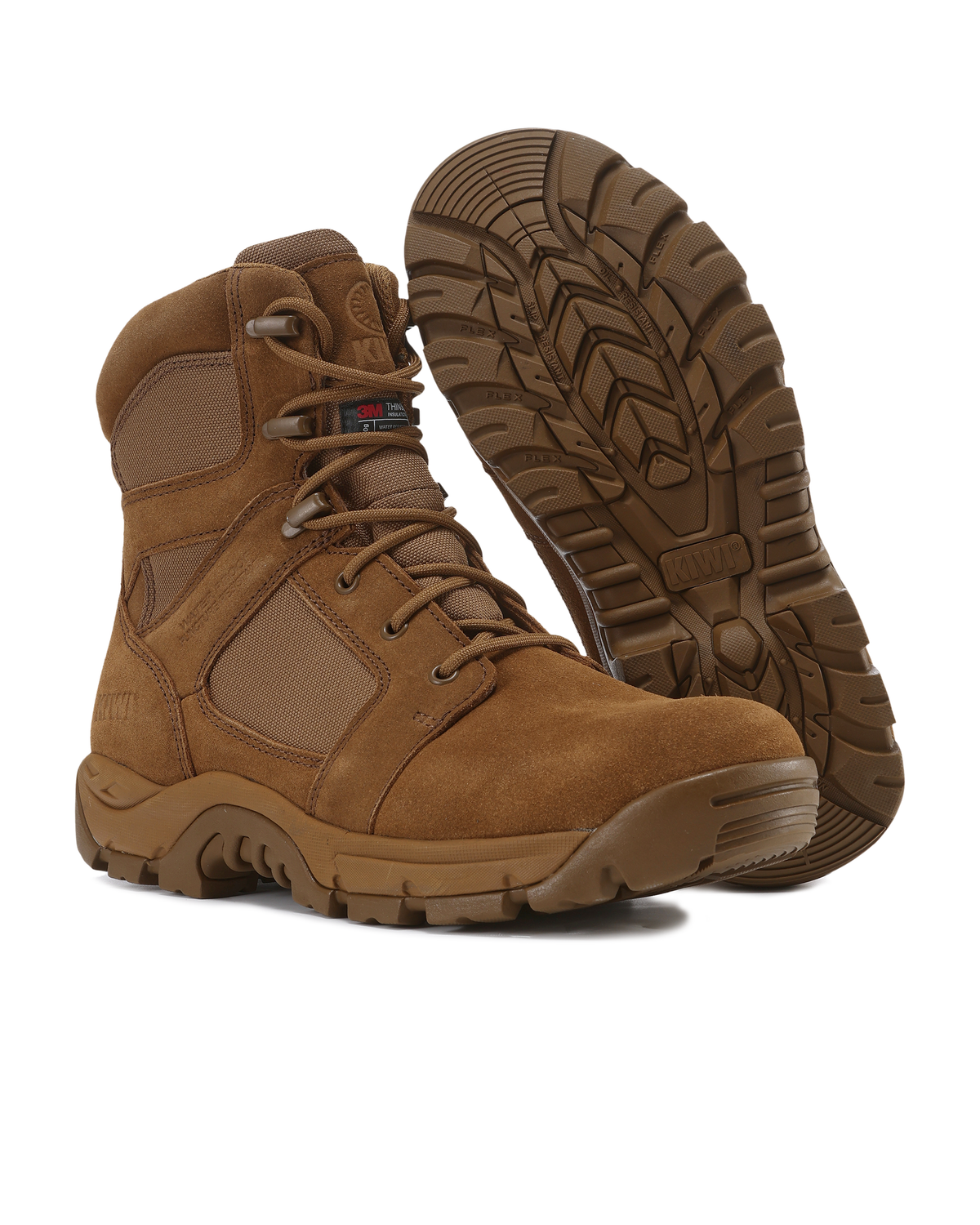 Kiwi Rugged Coyote Suede 7" Zipped Waterproof Tactical Boots [62200]