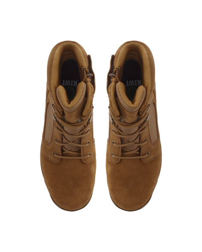 Kiwi Rugged Coyote Suede 7" Composite Toe Zipped Waterproof Tactical Boots [60400]