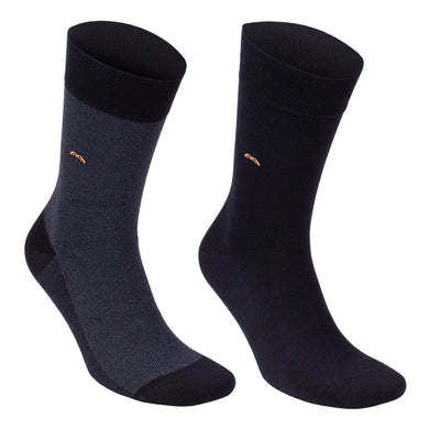 Men’s Bamboo Dress Socks 6-Pack, Black, Charcoal & Navy
