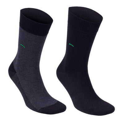 Men’s Bamboo Dress Socks 6-Pack, Black, Charcoal & Navy