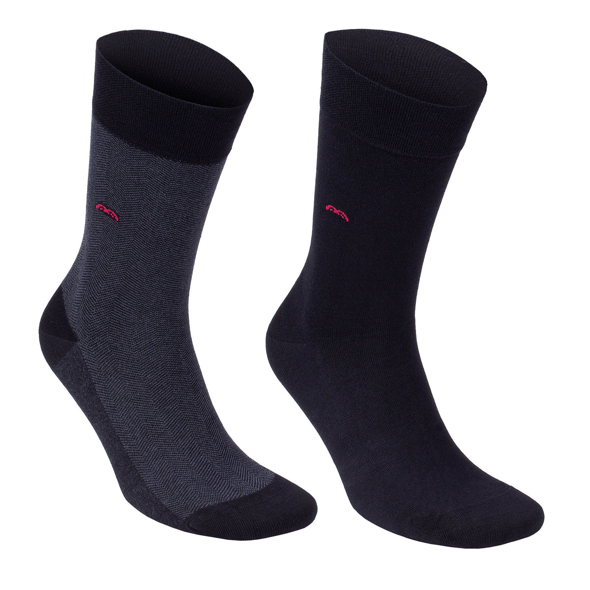 Men’s Bamboo Dress Socks 6-Pack, Black, Charcoal & Navy
