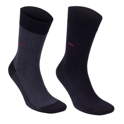 Men’s Bamboo Dress Socks 6-Pack, Black, Charcoal & Navy
