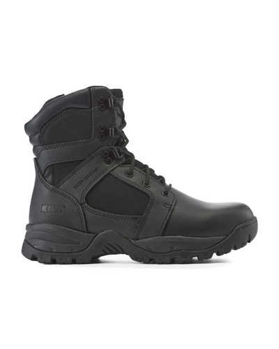 Kiwi Rugged Black Full Grain Leather 7" Zipped Waterproof Tactical Boots [62300]