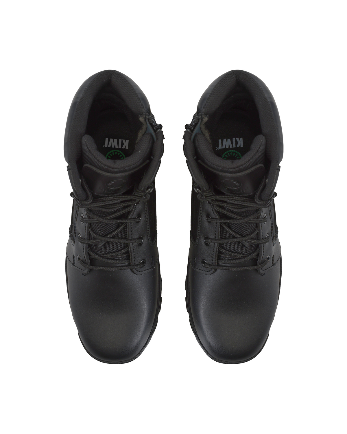 Kiwi Rugged Black Full Grain Leather 7" Zipped Waterproof Tactical Boots [62300]
