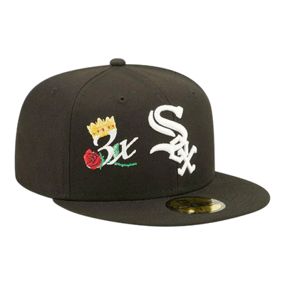 New Era Chicago White Sox Crown Champs WS Men Fitted Hat Black