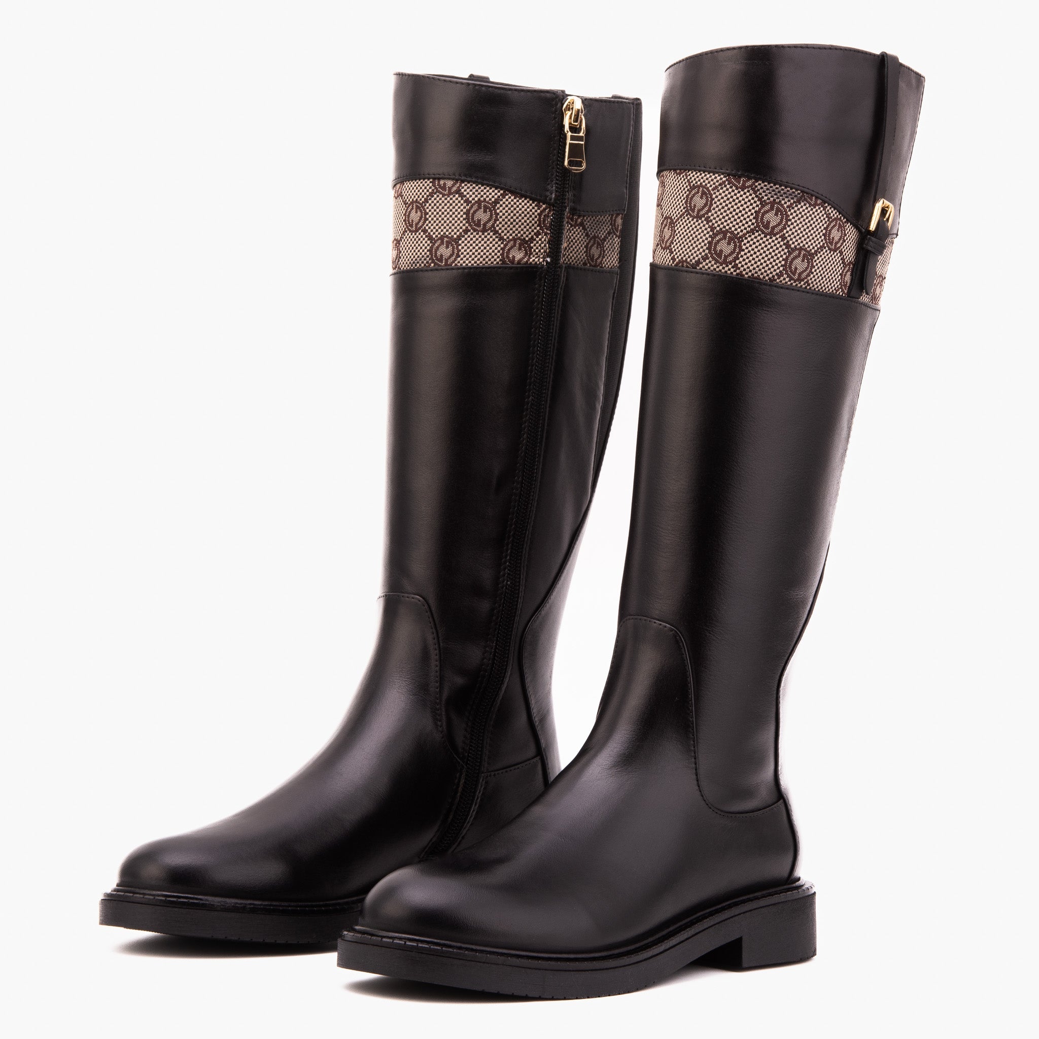 The Bellina Black Leather Women’s Knee-High Women Boot