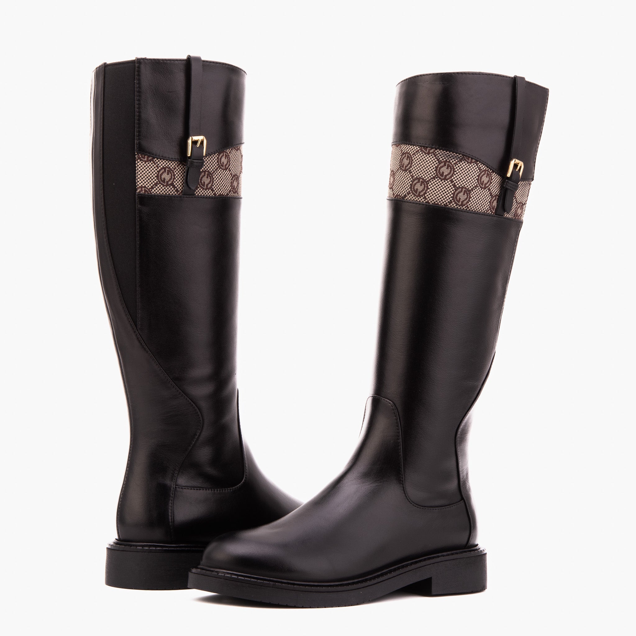 The Bellina Black Leather Women’s Knee-High Women Boot