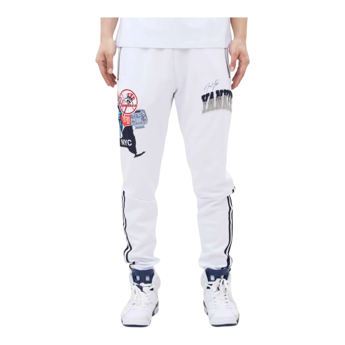 Pro Standard New York Yankees Home Town Men's Track Pants — White – product view 1
