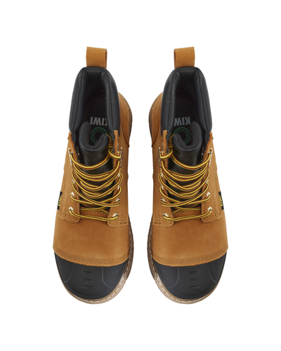 Kiwi Premium Wheat Nubuck 6" Steel Toe Waterproof Cap-Toe Work Boots [64000]
