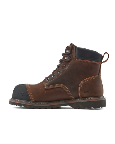 Kiwi Premium Brown Crazy Horse 6" Composite Toe Waterproof Cap-Toe Work Boots [69100]