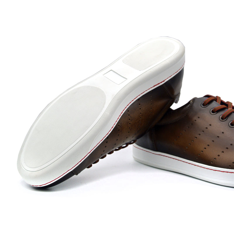 Zelli Italia Men's 65-201-BRN RUSSO Burnished Italian Calfskin - Brown