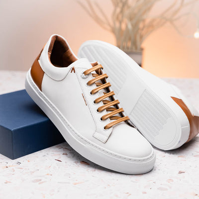 Zelli Italia Men's 65-229-WHT Diaz Rubberized Calfskin Sneaker White