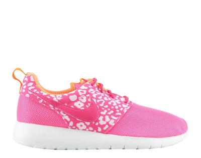 Nike Roshe One Print Big Girls Running Shoes Pink Power/Polarized Pink-Black