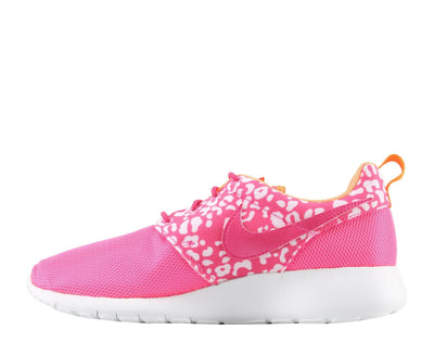 Nike Roshe One Print Big Girls Running Shoes Pink Power/Polarized Pink-Black