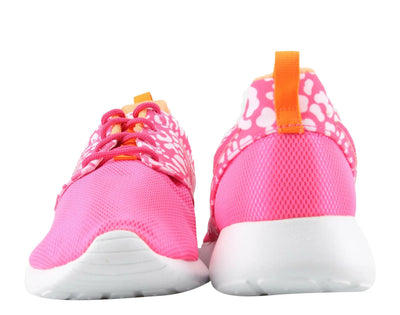 Nike Roshe One Print Big Girls Running Shoes Pink Power/Polarized Pink-Black