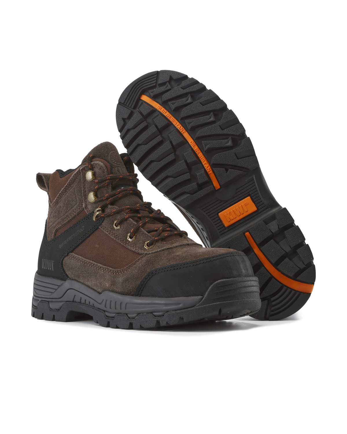 Kiwi Trek Brown Suede/Nylon 5" Steel Toe Water Resistant Work Boots [63400]