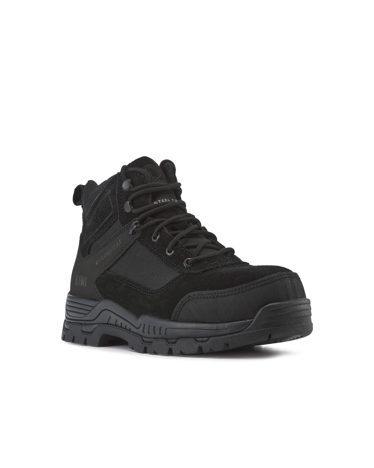 Kiwi Trek Black Suede/Nylon 5" Steel Toe Water Resistant Work Boots [63500]