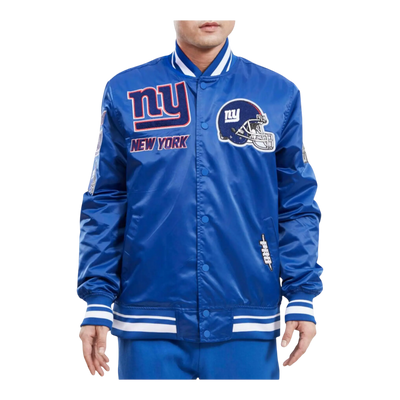 Pro Standard NFL New York Giants Mash Up Logo Satin Men Jacket Dodger Blue