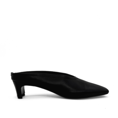 Junie Heeled Leather Mule