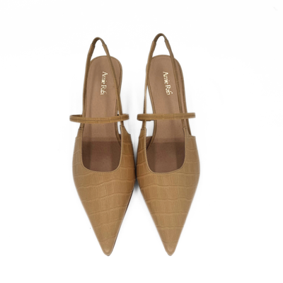 Connie Embossed Crocodile Heels