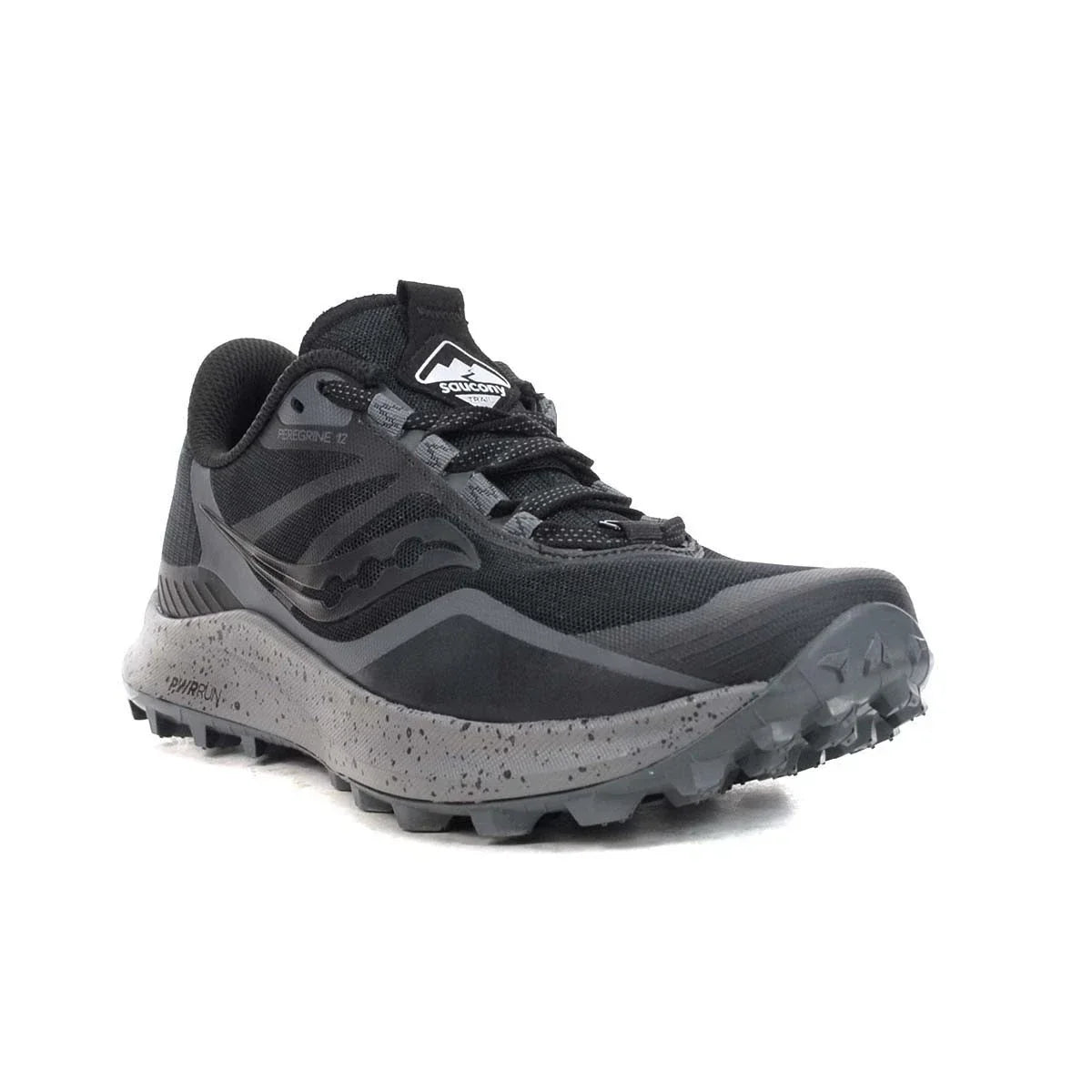 Saucony Peregrine 12 Women's Sneakers — Black/Charcoal Running