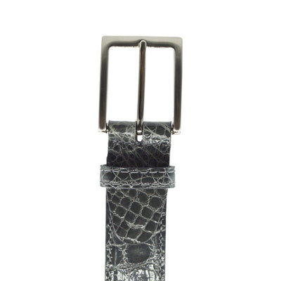Zelli Italia Men's 70-100-GRY ALLIGATOR Belt, Grey