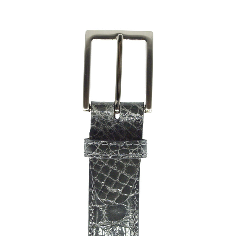 Zelli Italia Men's 70-100-GRY ALLIGATOR Belt, Grey