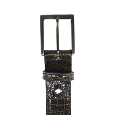 Zelli Italia Men's 70-100-NIC ALLIGATOR Belt, Nicotine