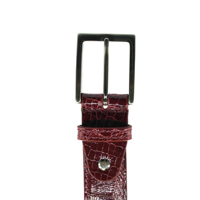 Zelli Italia Men's 70-100-RED ALLIGATOR Belt, Red