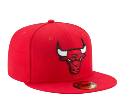 New Era 59Fifty Men Fitted Hat Red Chicago Bulls
