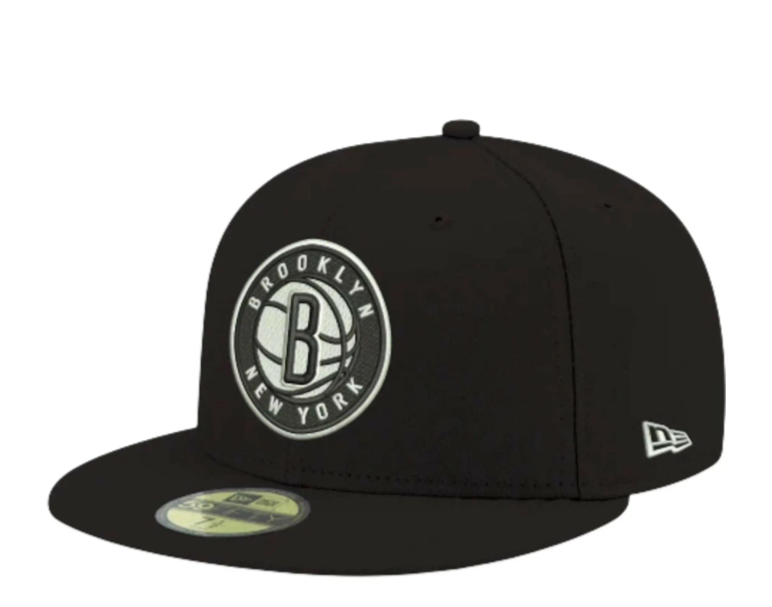 New Era 59Fifty Men Brooklyn Nets Fitted Hat Black/White
