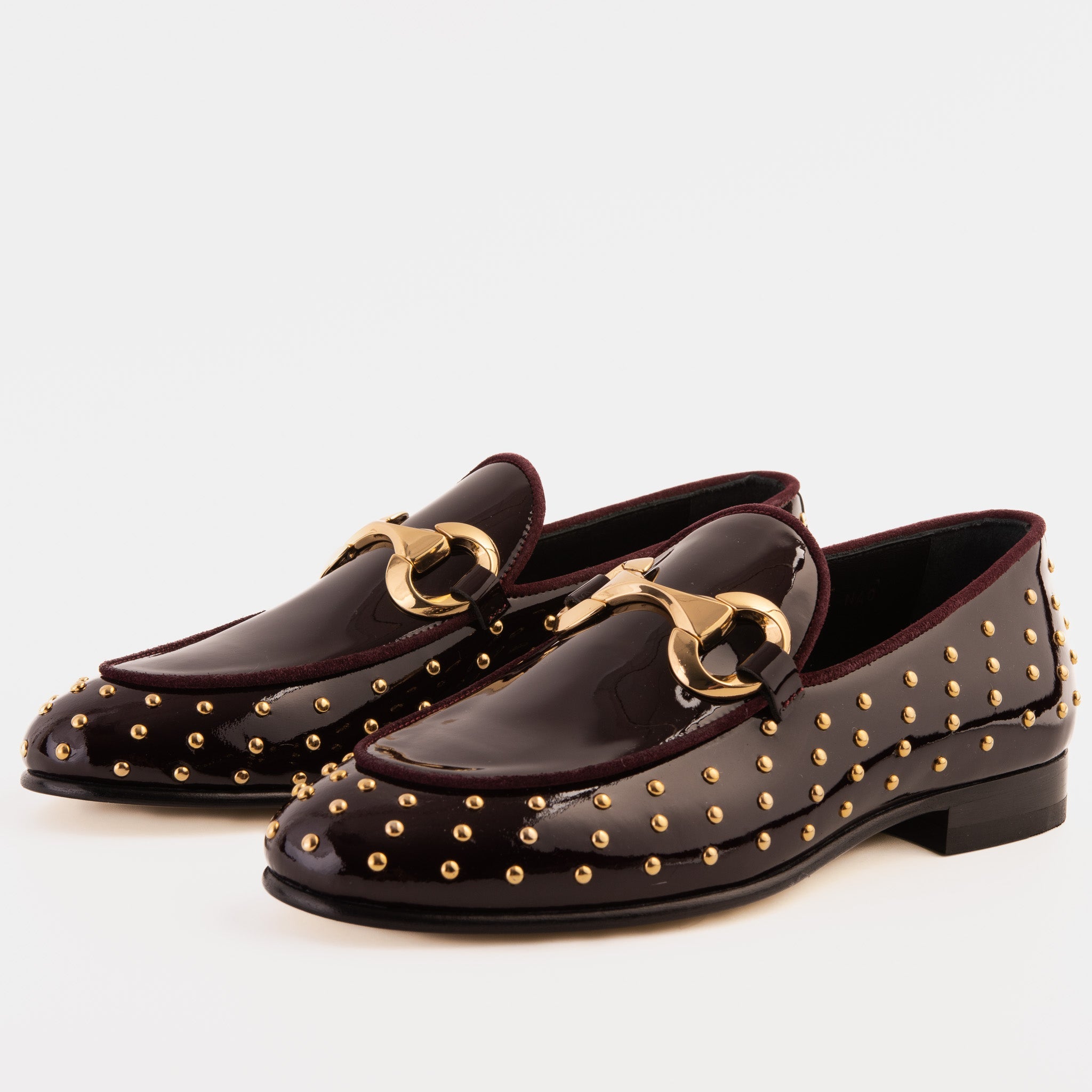 Vinci Leather Shoes The Jupiter  Shoe Burgundy Spike Leather  Bit Dress Loafer Limited Edition Men Shoe side view