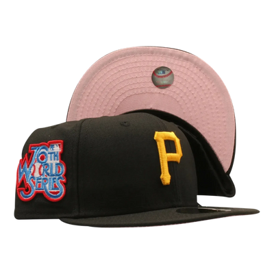 New Era 59Fifty Men Fitted Hat Black Pittsburgh Pirates 1979 World Series Pink Undervisor