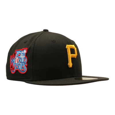 New Era 59Fifty Men Fitted Hat Black Pittsburgh Pirates 1979 World Series Pink Undervisor
