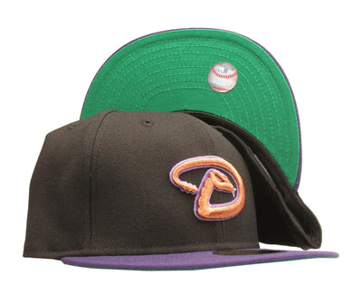 New Era 59Fifty Men Fitted Hat Black Arizona Diamondbacks 2001 World Series Green Undervisor