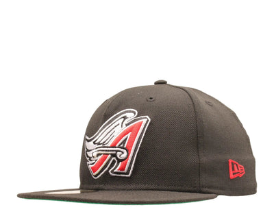 New Era 59Fifty Men Fitted Hat Black Anaheim Angels 2002 World Series Green Undervisor
