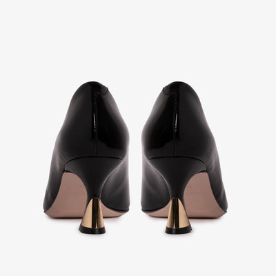 Vinci Leather The Brunello Black Patent Leather Pump Women Shoe – product view 4