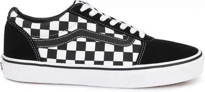 Vans Ward Checkered Men's Sneakers — Black/White Suede