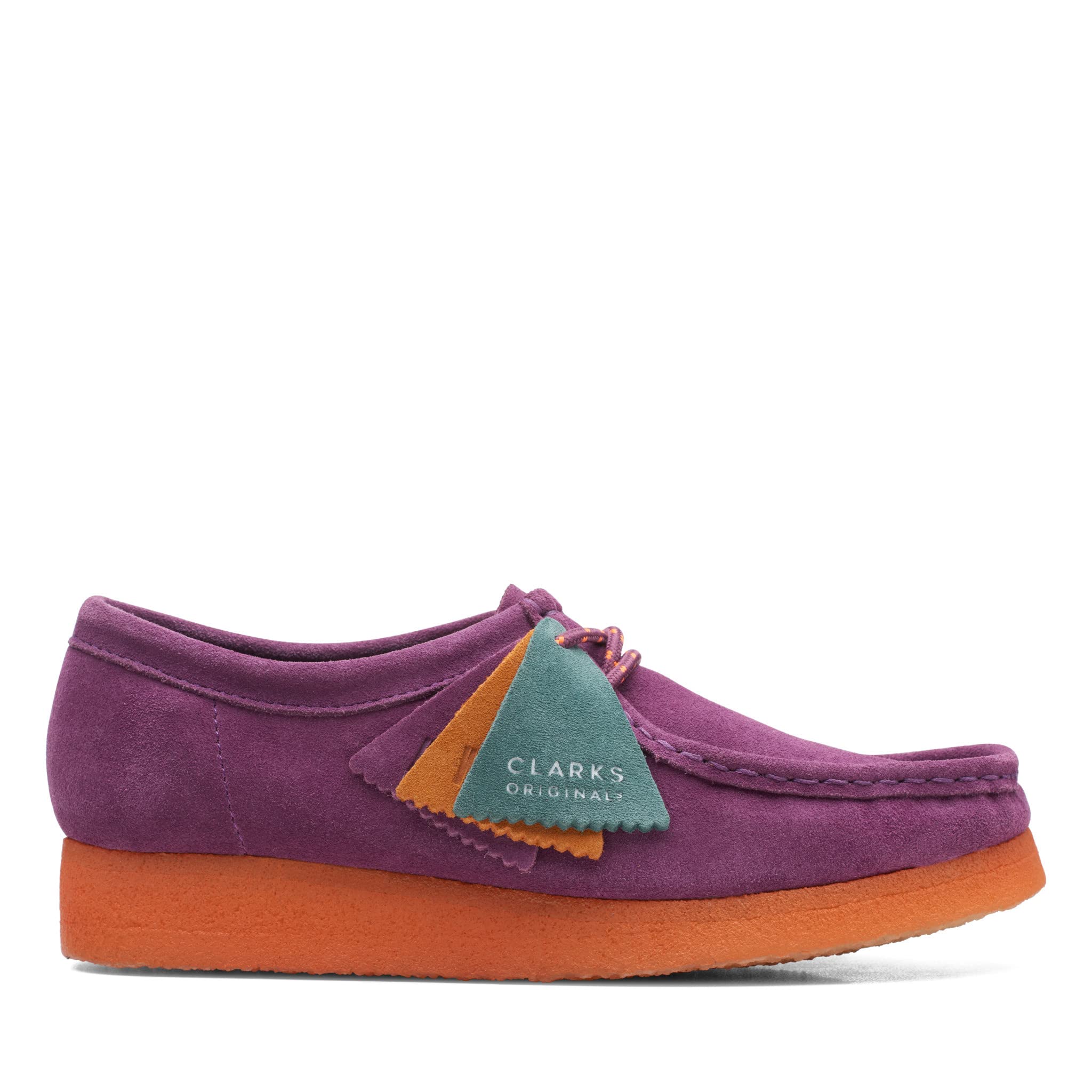 Clarks Originals Wallabee Women's Purple Suede Combi Casual Shoes