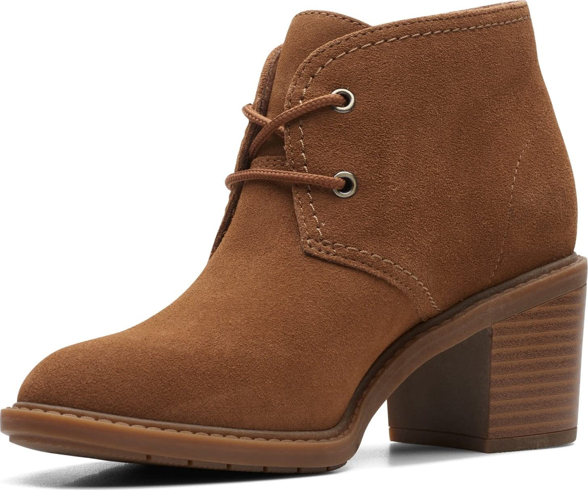 Clarks Scene Lace Boot Women's Dark Khaki Suede 26162180 — product view 4
